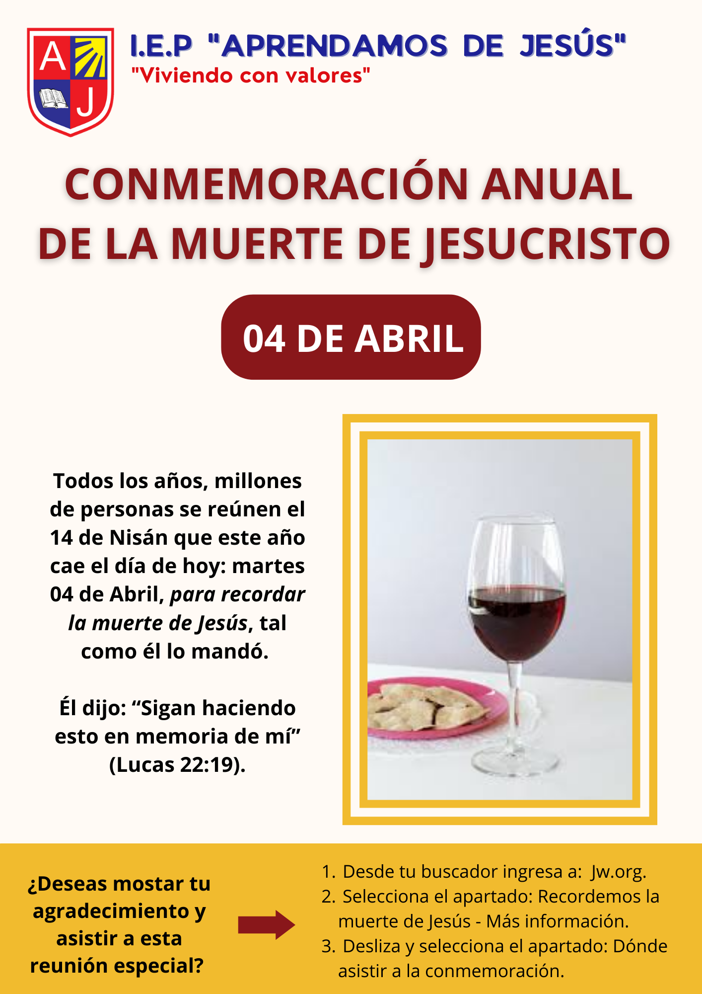 CONMEMORACIÓN DE LA MUERTE DE JESUCRISTO