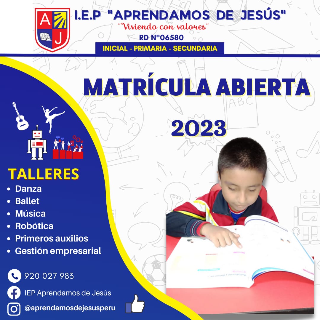 MATRÍCULA 2023 - ¡SÉ PARTE DE NUESTRA FAMILIA!